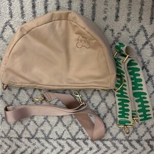 City mouse diaper bag in sad beige